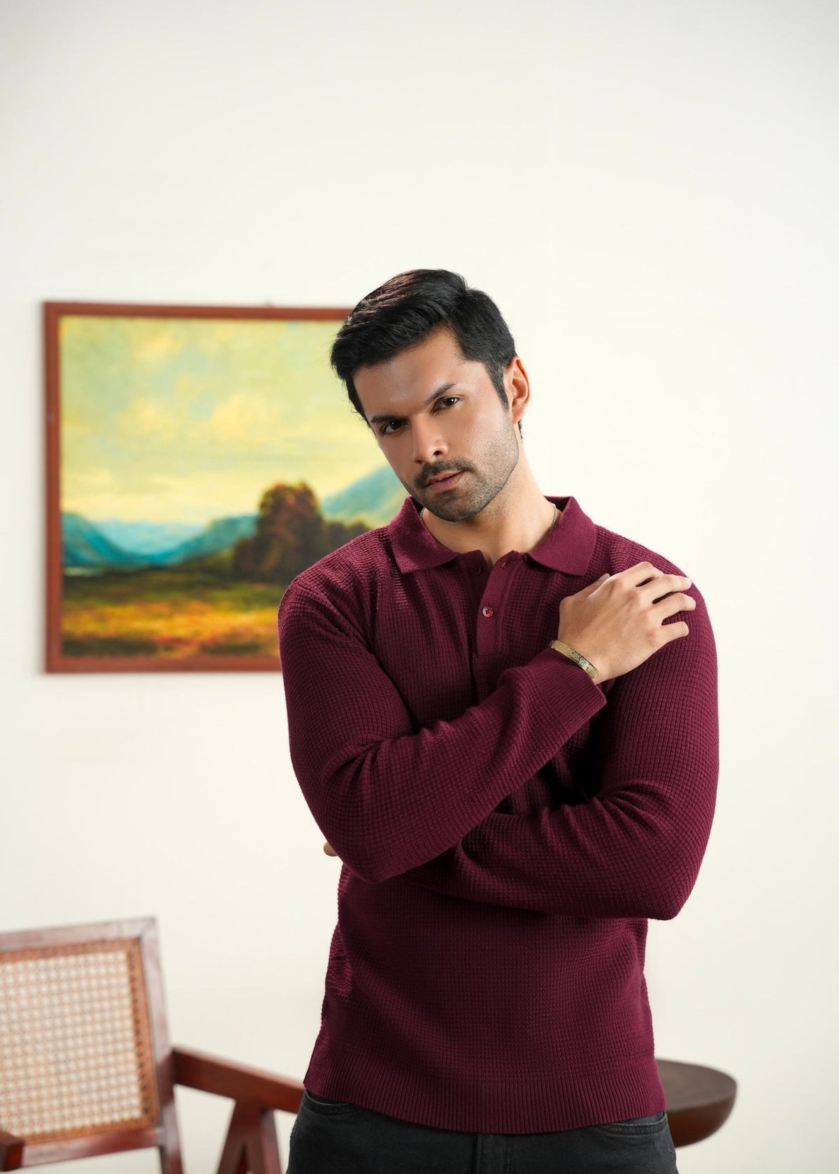 Waffle Knit Polo - Aurorafits Official