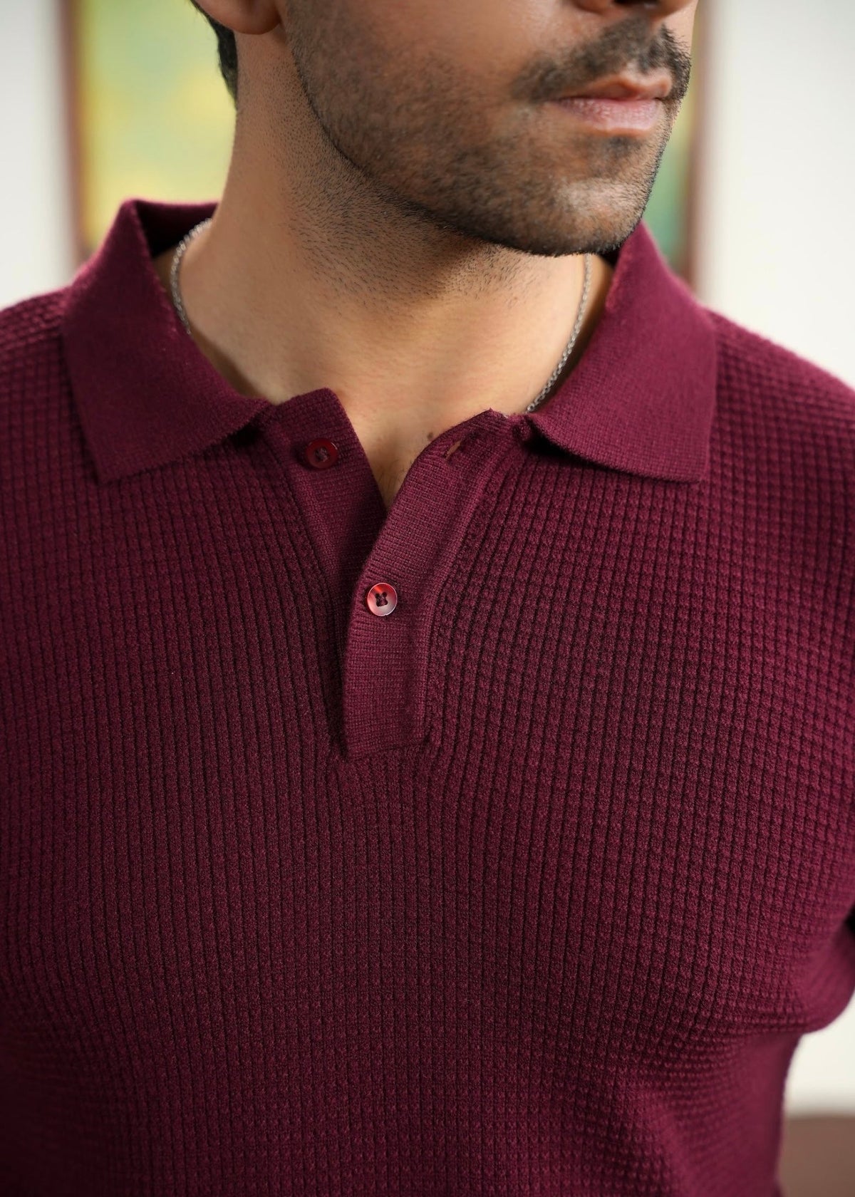 Waffle Knit Polo - Aurorafits Official