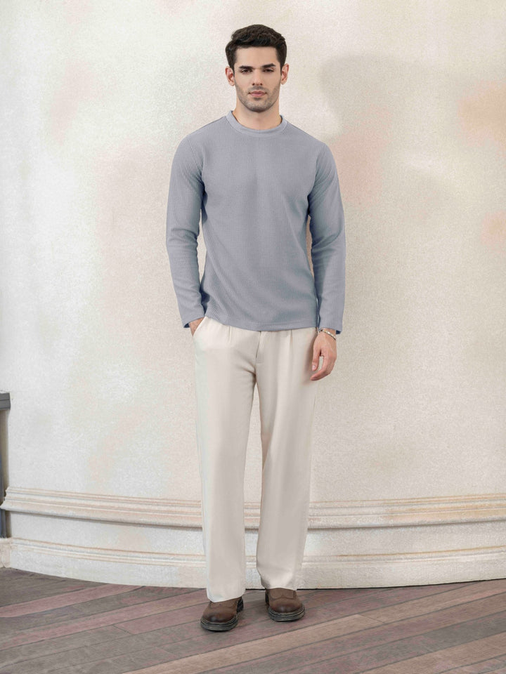 Waffle Knit Crewneck - Aurorafits Official