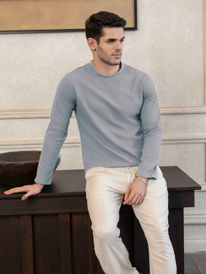 Waffle Knit Crewneck