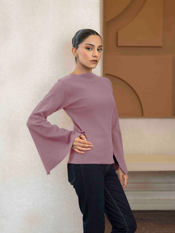 Women Textured Boat Neck Top - Aurorafits Official