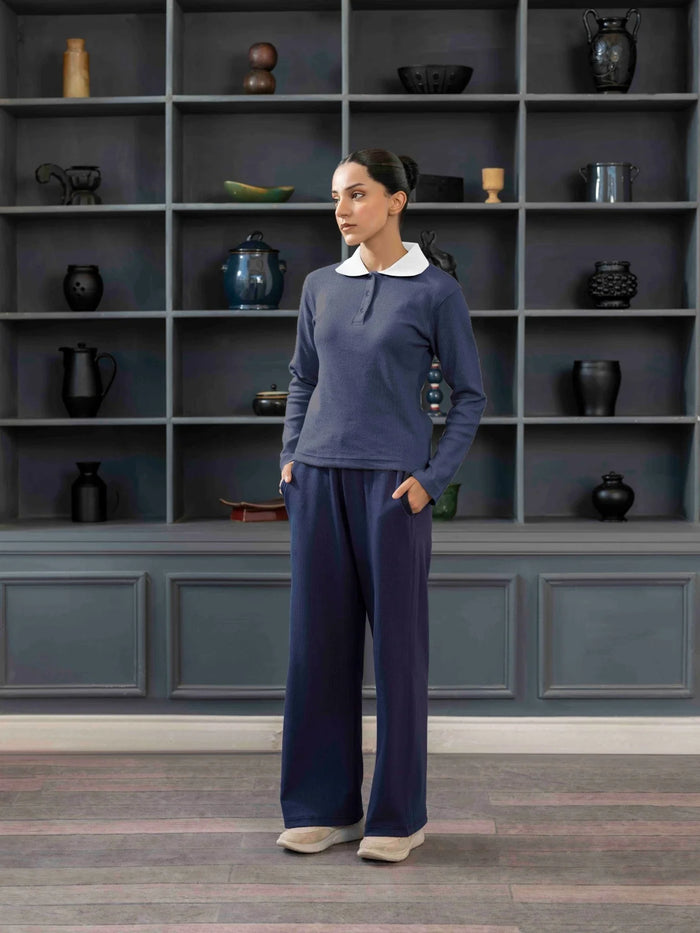 Women Textured Cropped Polo