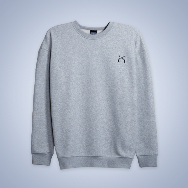 Women Heather Gray Oversized Sweatshirt