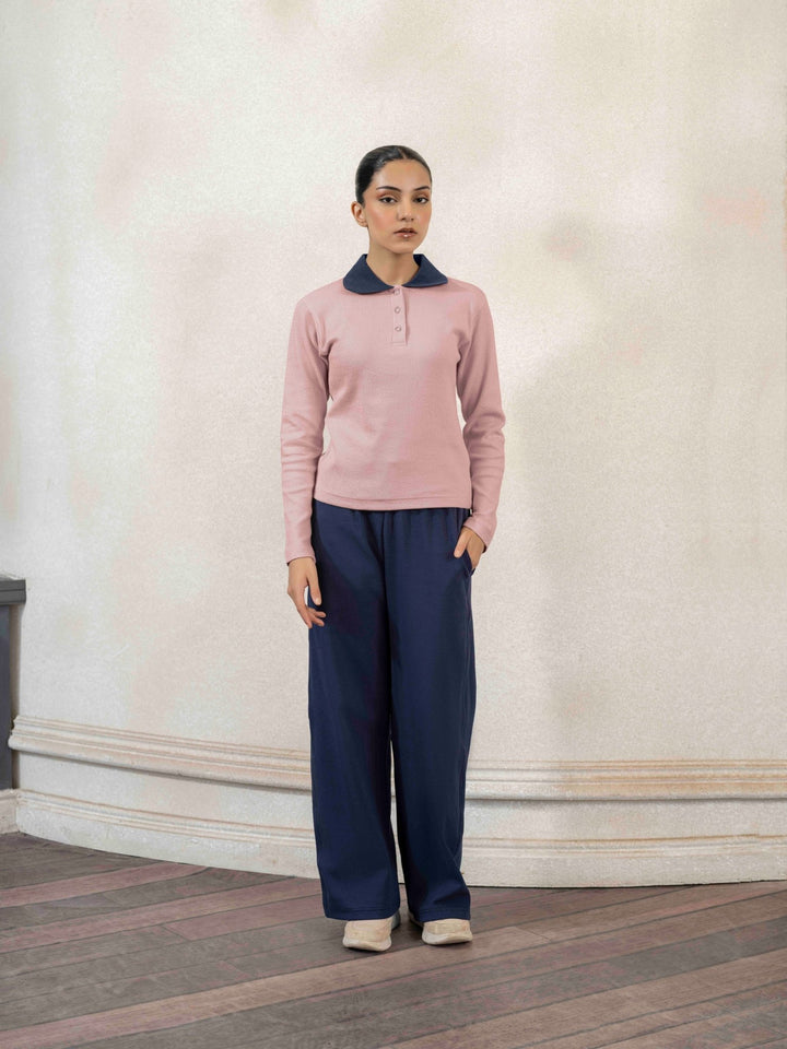 Women Textured Cropped Polo - Aurorafits Official
