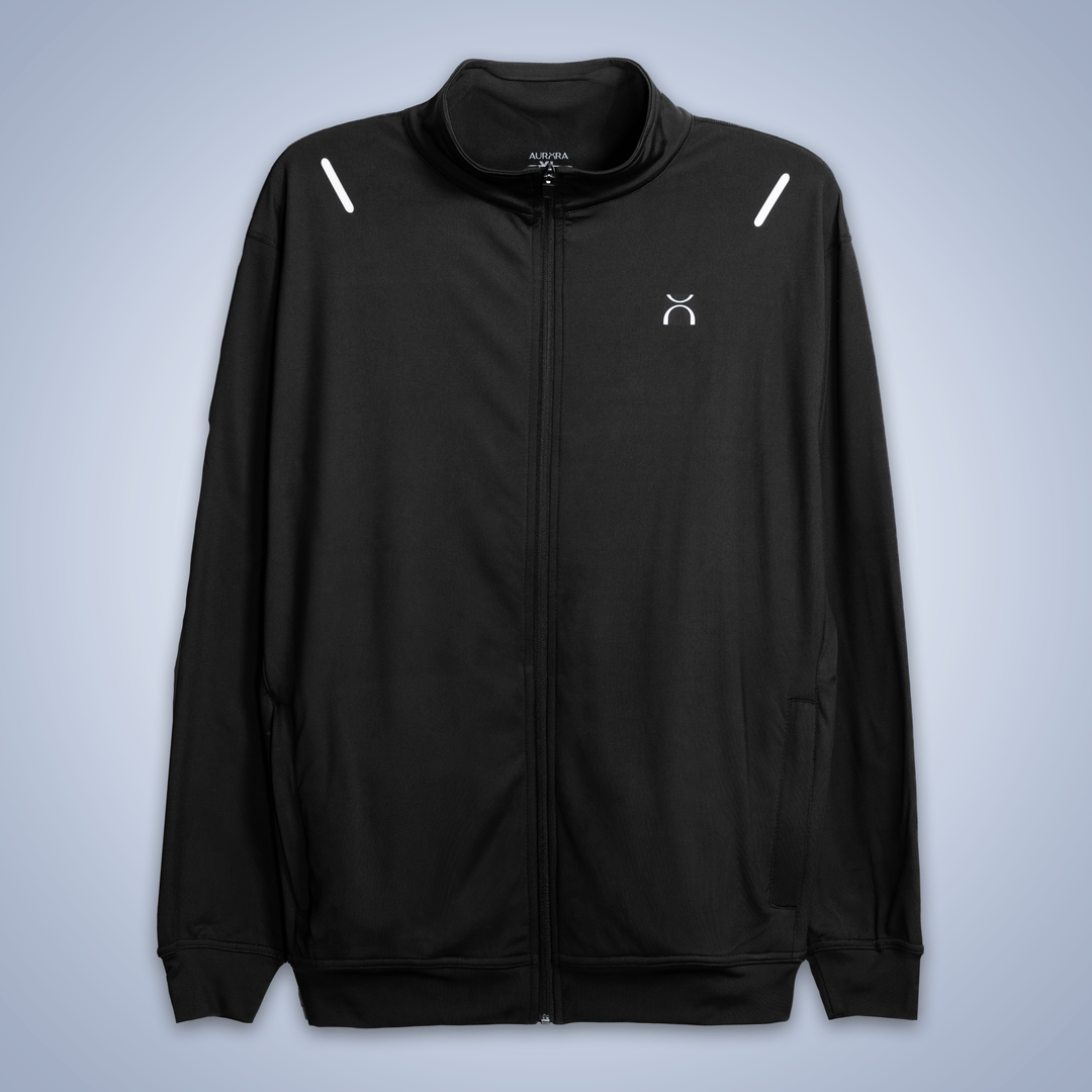 Black Reflective Essential Tracksuit - Aurorafitsofficial