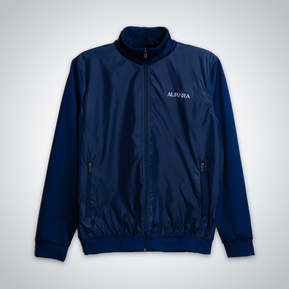Women Navy Blue Hybrid Shell Essential Jacket - Aurorafitsofficial