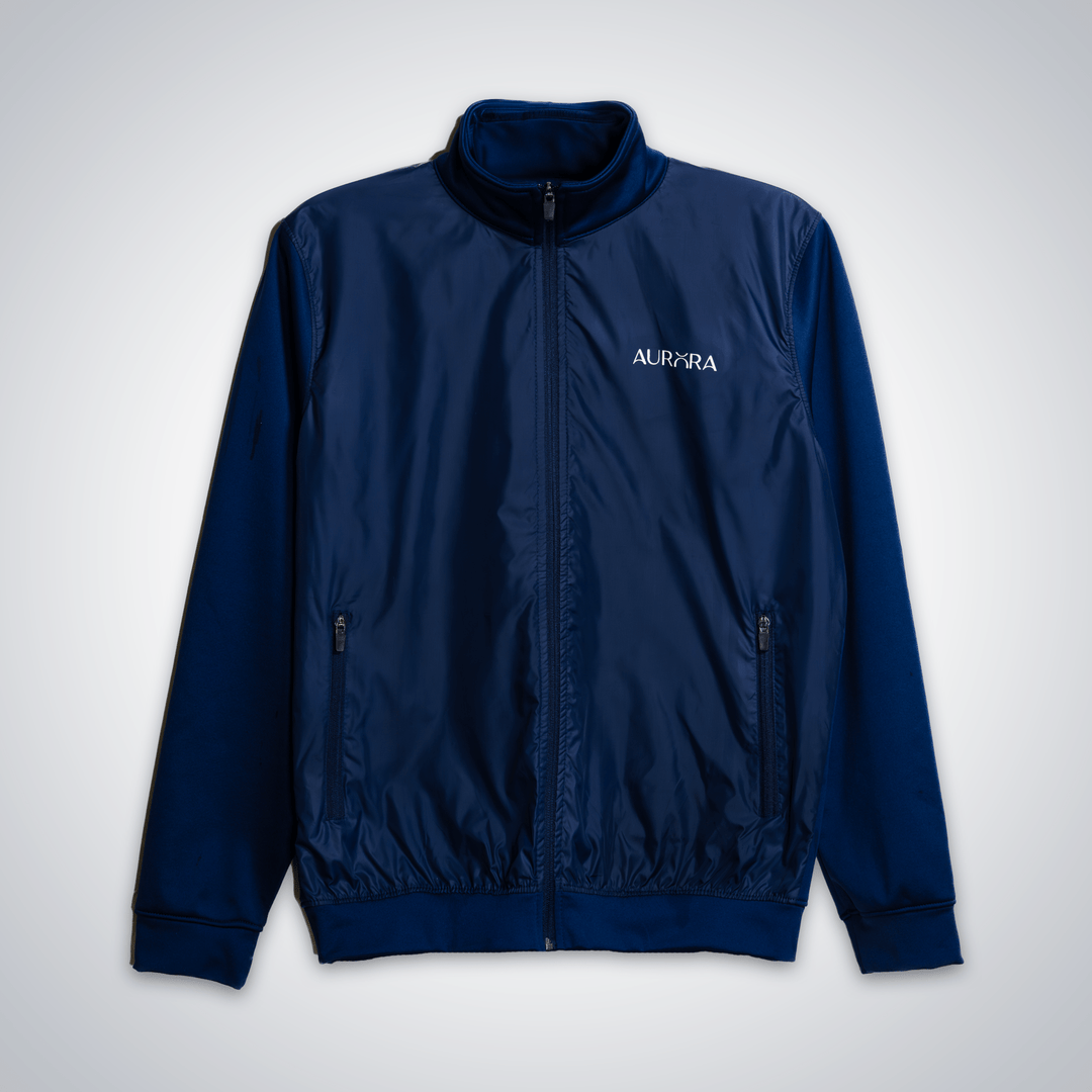 Women Navy Blue Hybrid Shell Essential Jacket - Aurorafitsofficial