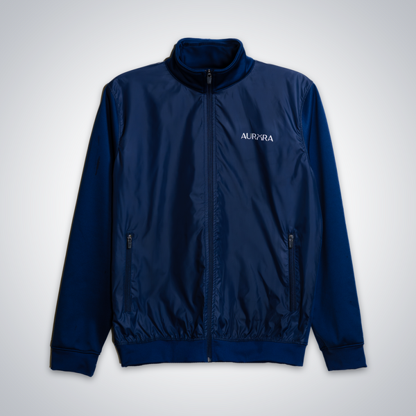 Women Navy Blue Hybrid Shell Essential Jacket