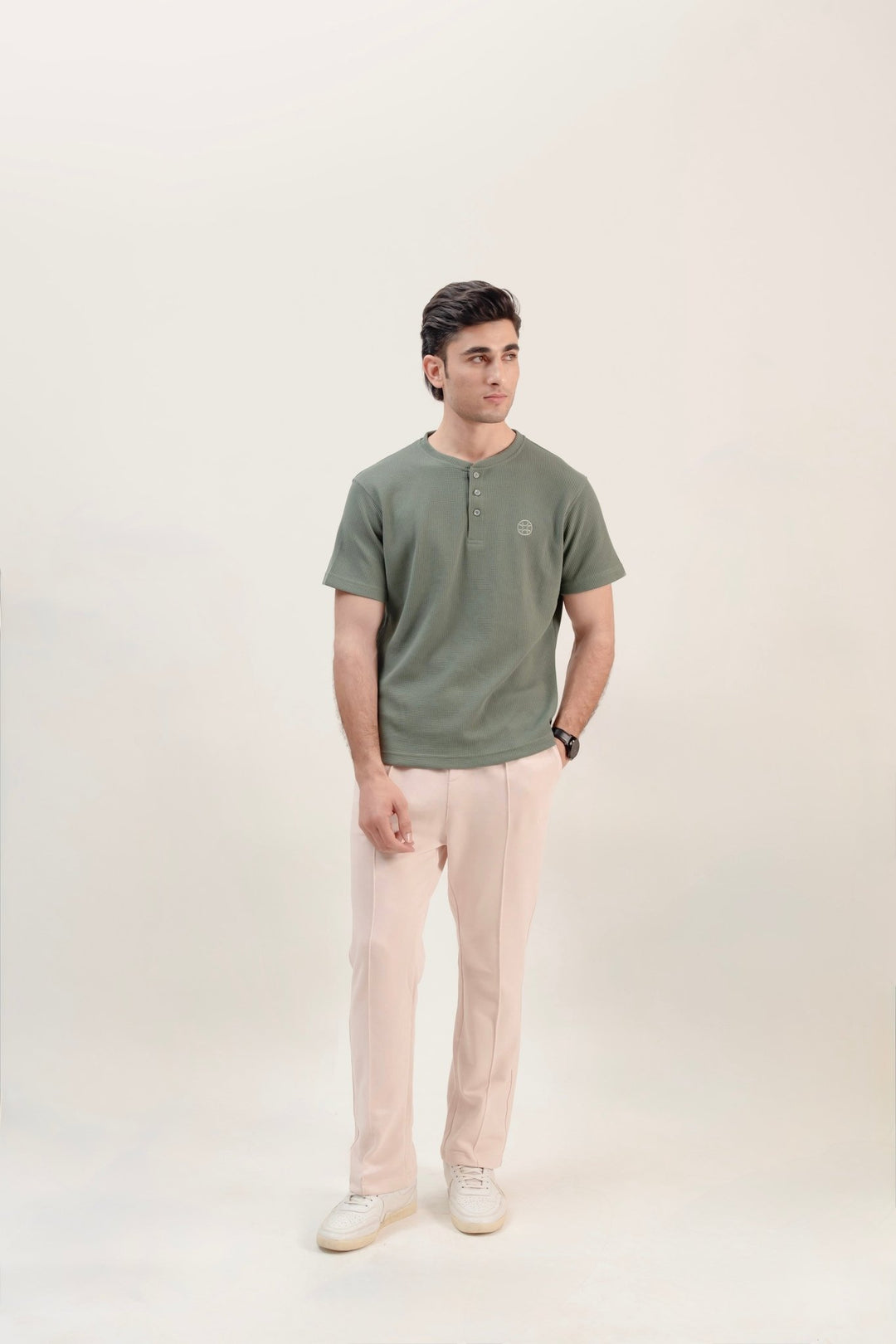 model1
Textured Henley Tee - Aurorafits Official