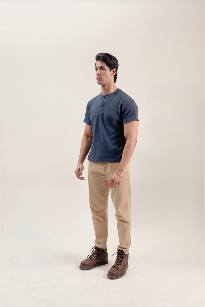 model2
Textured Henley Tee - Aurorafits Official