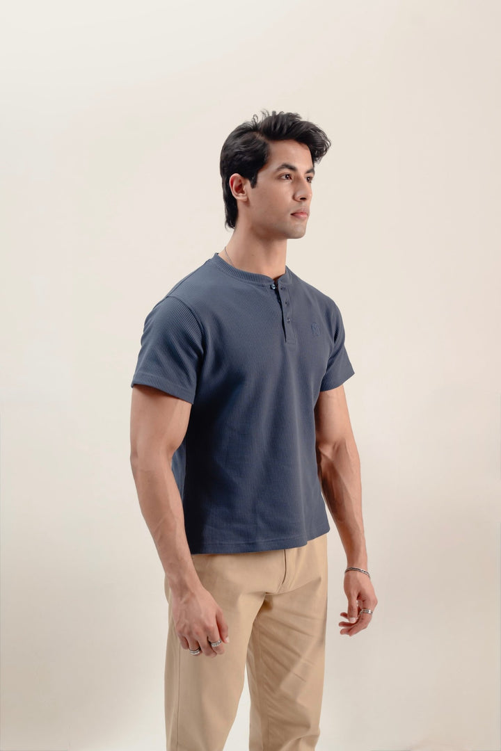 model2
Textured Henley Tee - Aurorafits Official