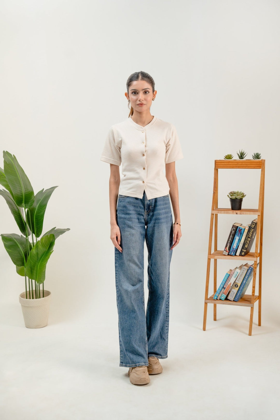 Women Buttoned Knit Top - Aurorafits Official