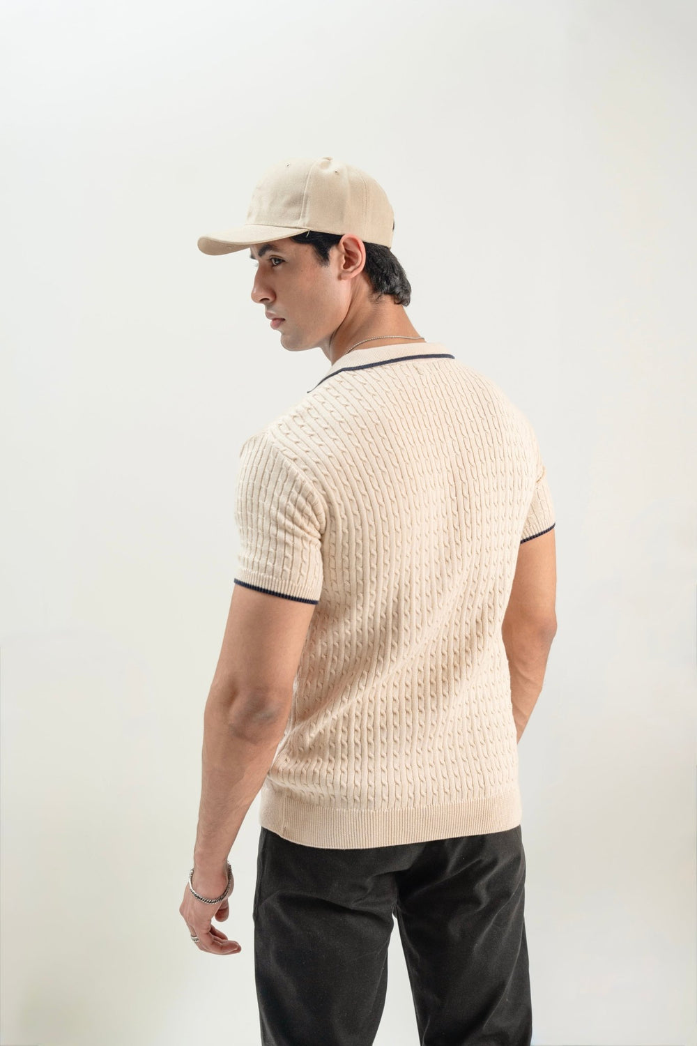 Cable Knit Polo - Aurorafits Official