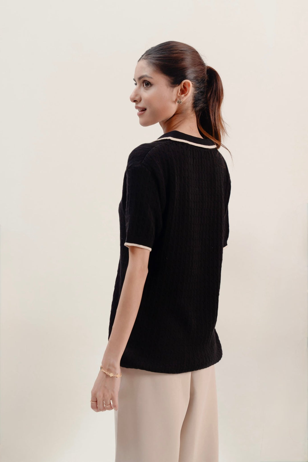 Women Cable Knit Polo - Aurorafits Official
