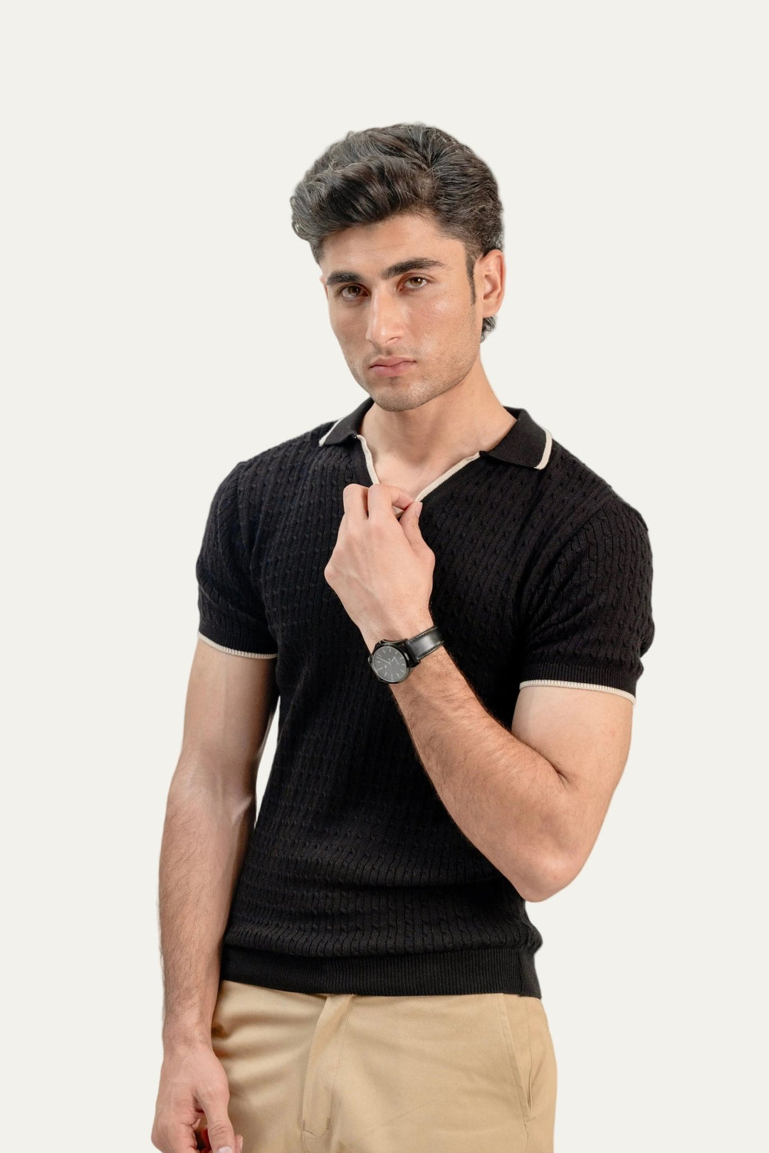 model1
Cable Knit Polo - Aurorafits Official