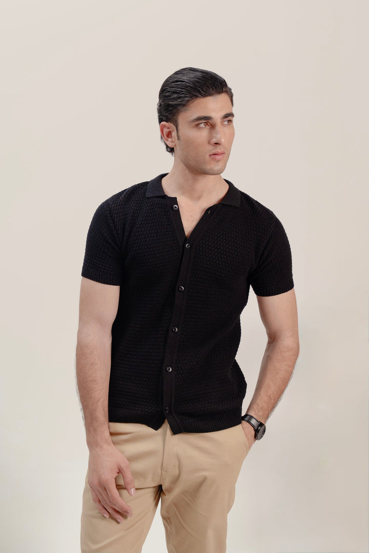 model1
Textured - Knit Shirt - Aurorafits Official