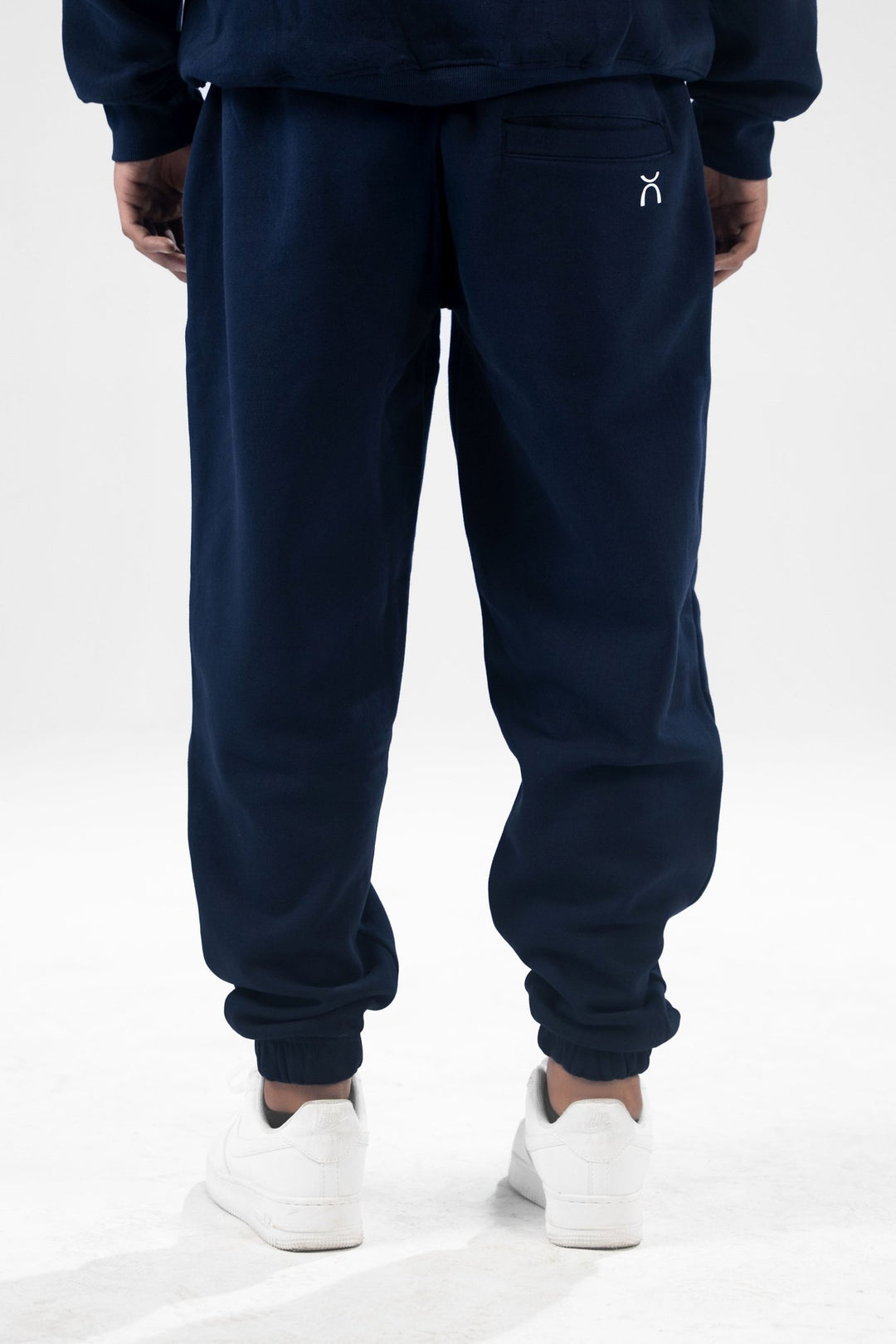 Navy Blue Oversized Fleece Sweatpants - Aurorafitsofficial