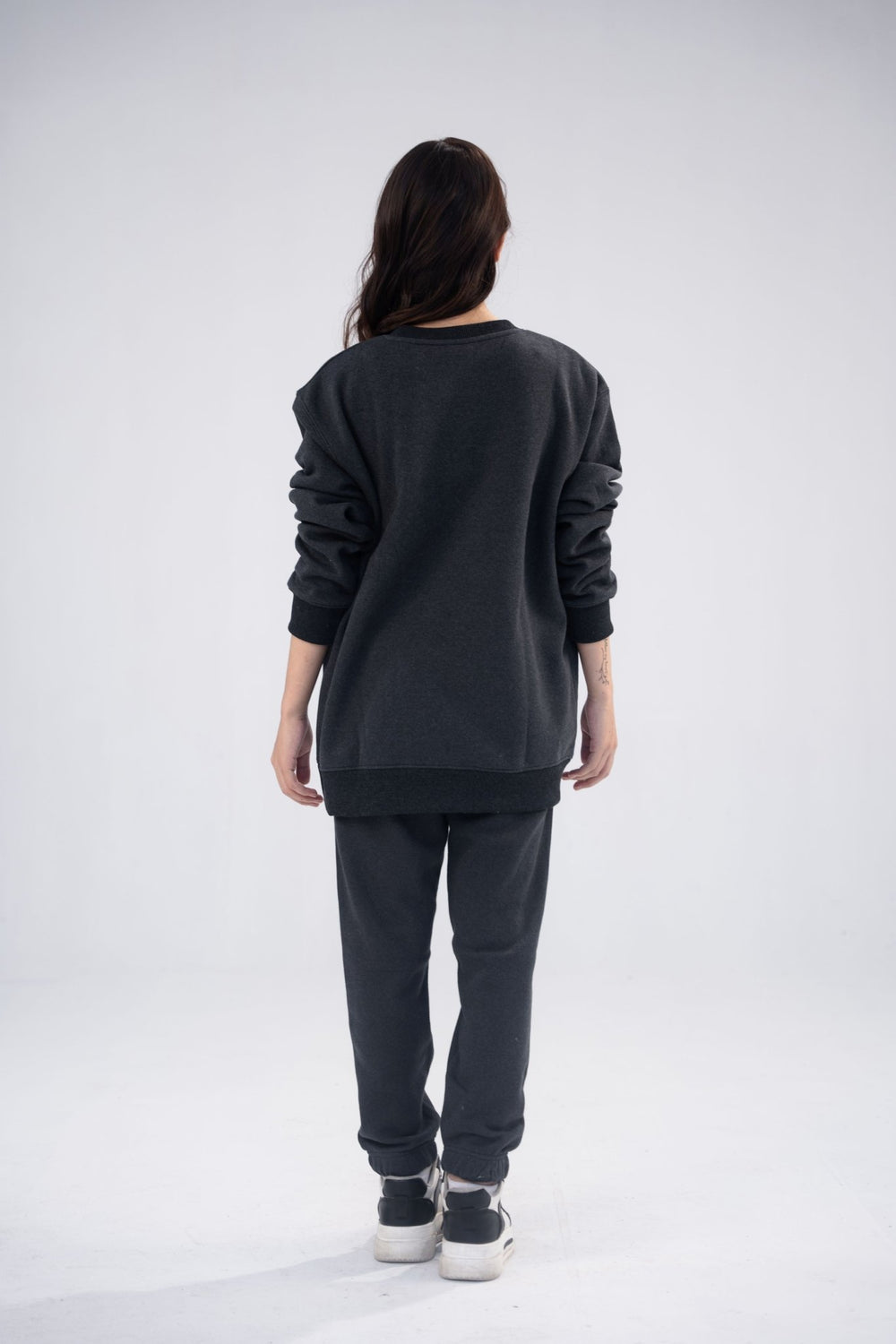 Women Charcoal Gray Essential Fleece Sweatpants - Aurorafitsofficial