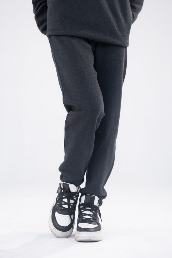 Women Charcoal Gray Essential Fleece Sweatpants